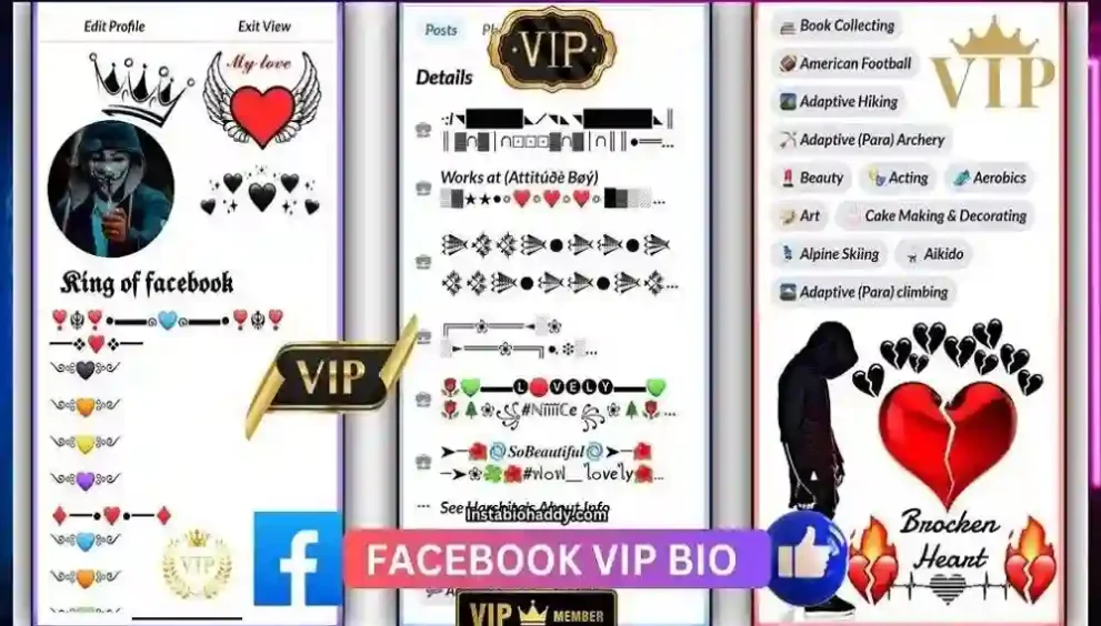 Facebook VIP Bio